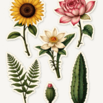 Flowers & Plants - Sticker Sheet v15